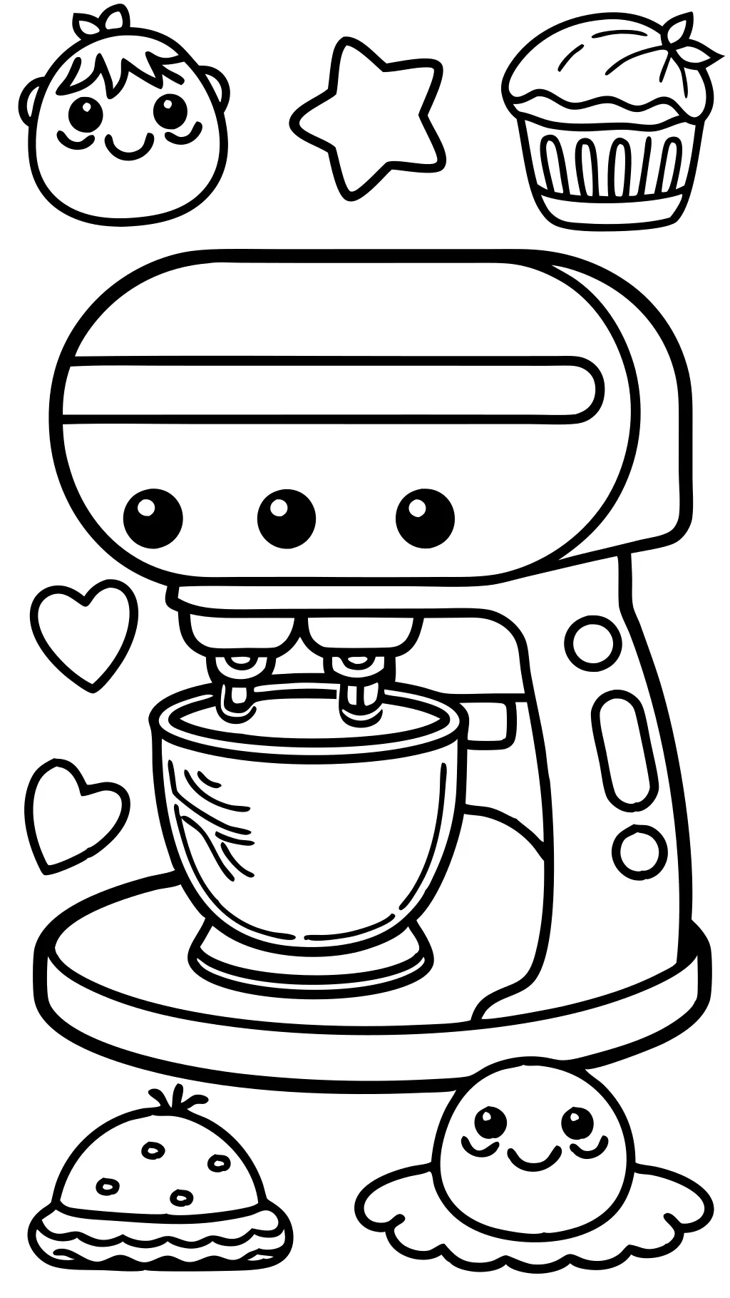 toddler coloring pages stand mixer printable